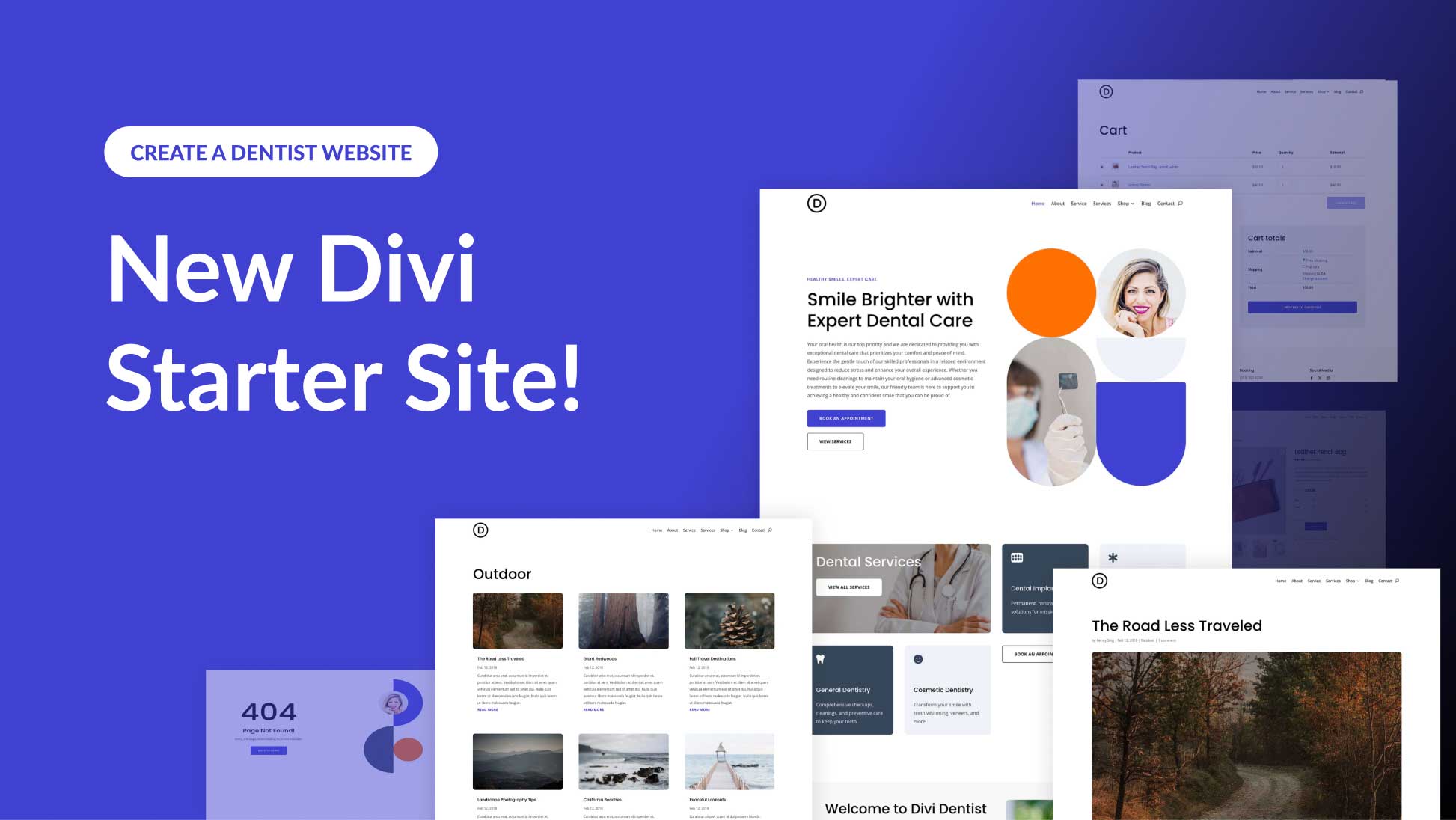 워드프레스 Divi 테마 스타터 사이트