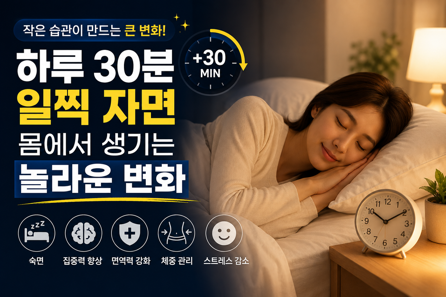 일찍 자면 몸에서 생기는 놀라운 변화