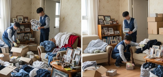 단양 고독사청소 및 정리중