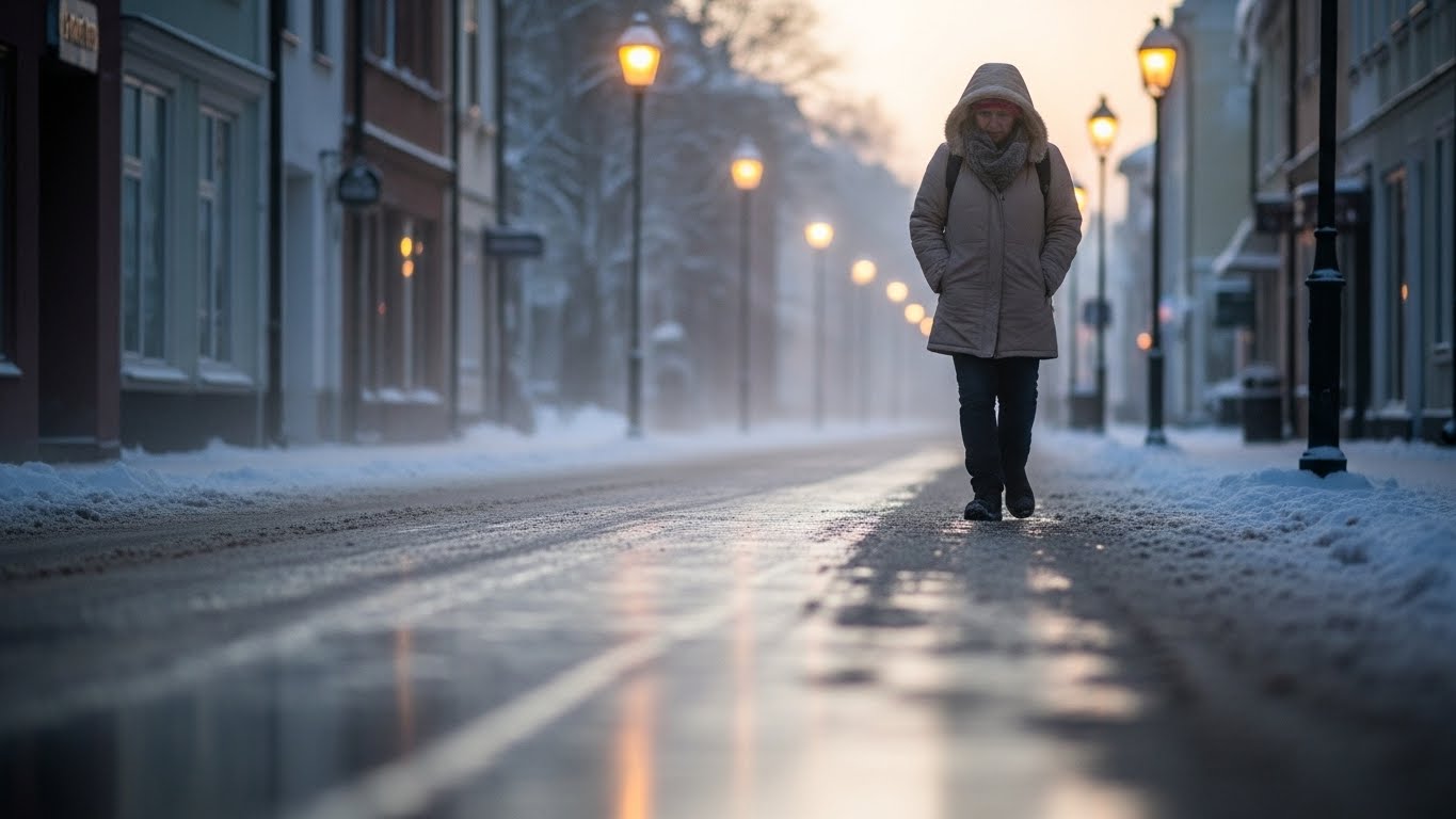 블랙아이스 낙상 위험