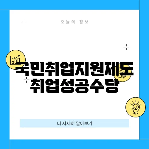 국민취업지원제도 취업성공수당