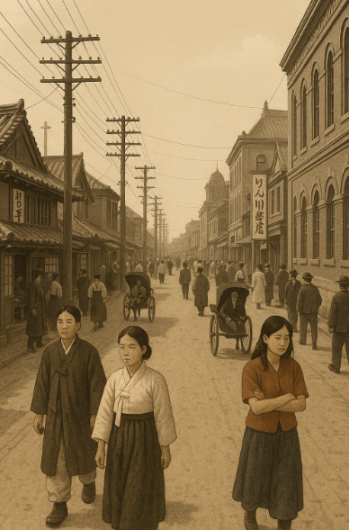 탁류 드라마 속 조선시대 일러스트 이미지