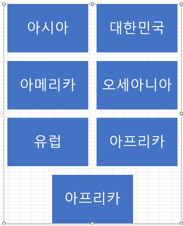 수준 올리기 명령으로 하위에서 동일 레벨로 수정 가능