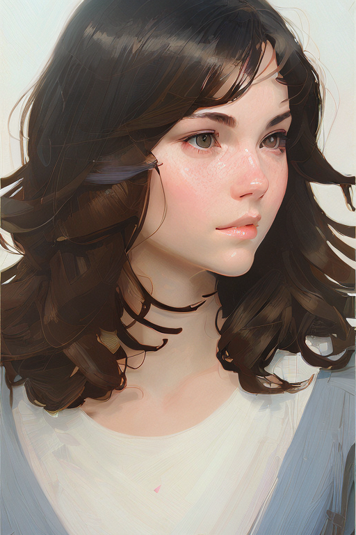 Playground AI로 생성한 그림(1) - 주근깨 소녀