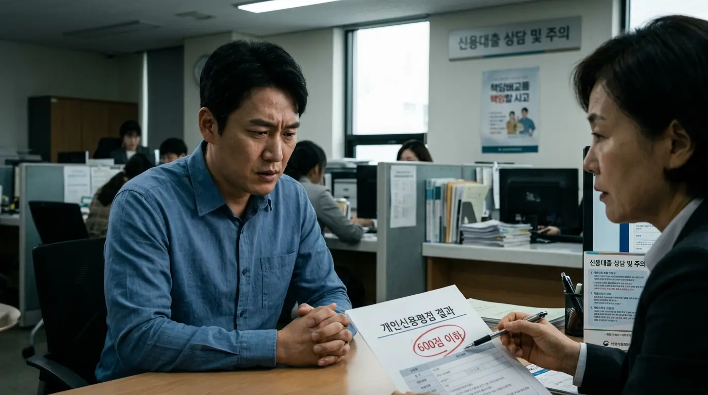 신용점수 600점 이하 대출 조회 시 위험성