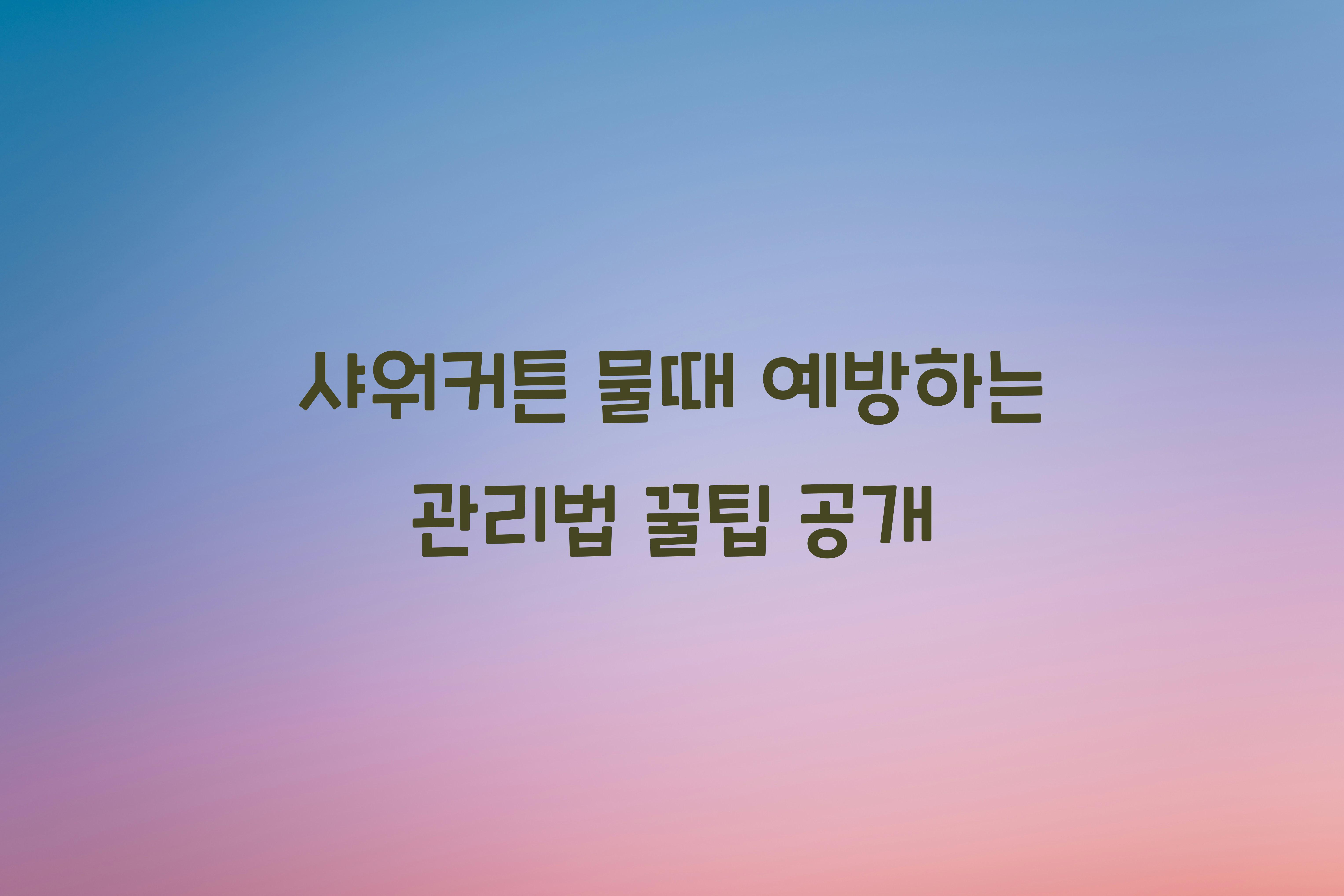 샤워커튼 물때 예방하는 관리법