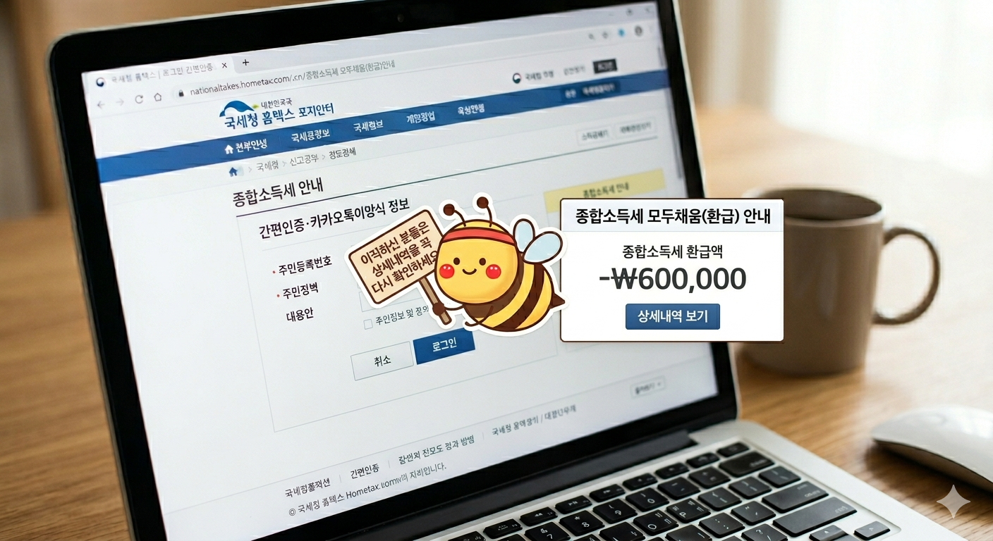 모두채움 여부 확인 및 신고 유형 선택 방법