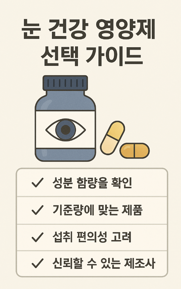 눈 건강 영양제 선택 기준 이미지