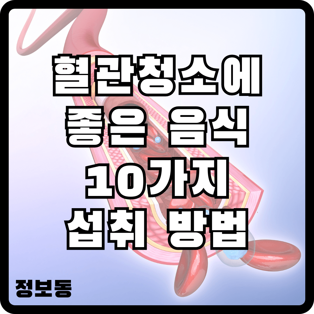 혈관청소에 좋은 음식 10가지 및 섭취 방법