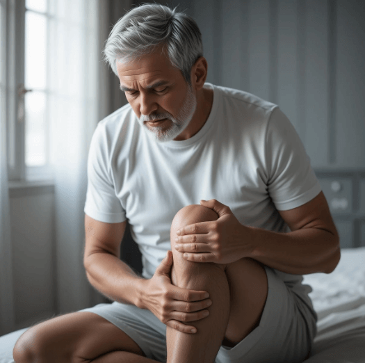 관절염 원인·예방운동, 관절염 때문에 무릎 아파하는 남성