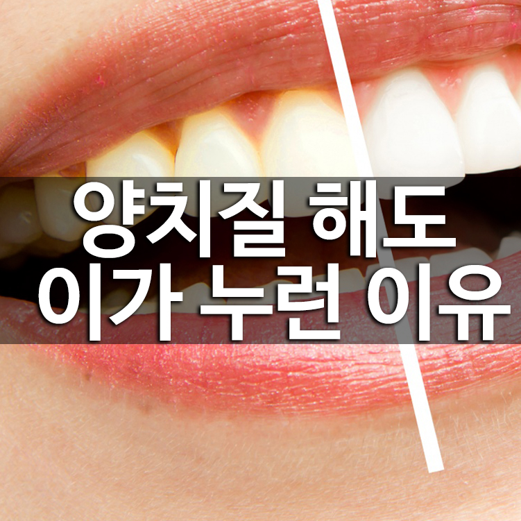 열심히 양치질을 하는데도 왜 이가 누렇게 되는 걸까?