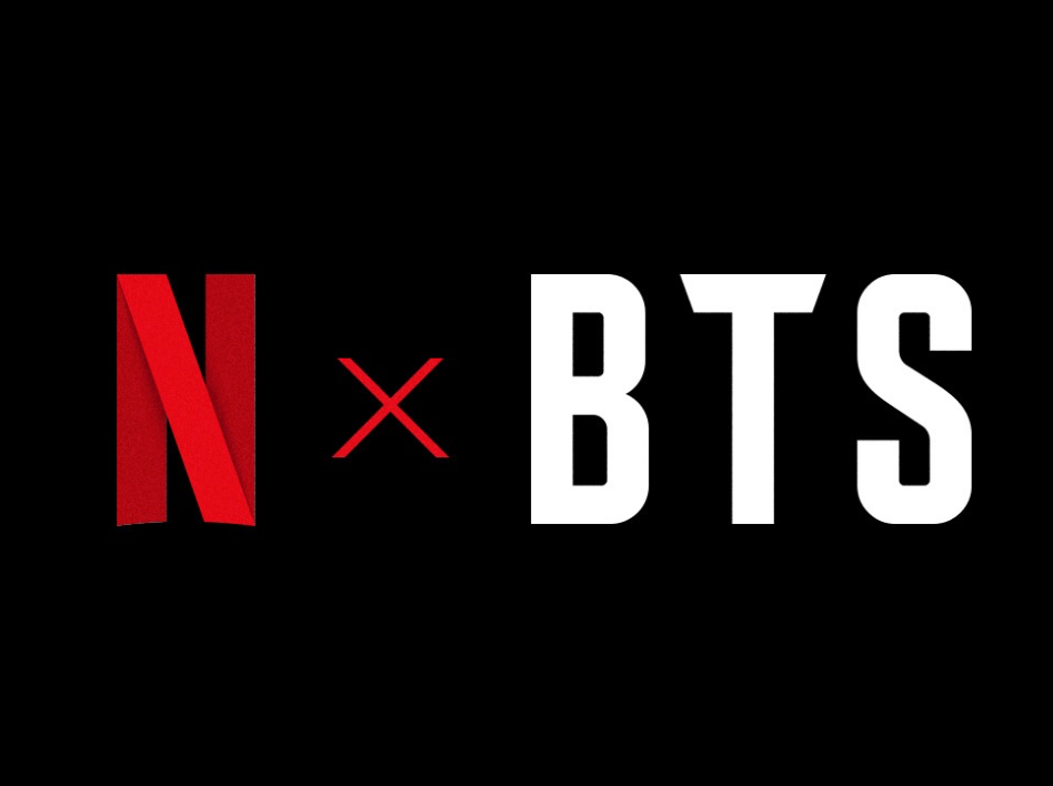 넷플릭스와 BTS 협업을 알리는 이미지