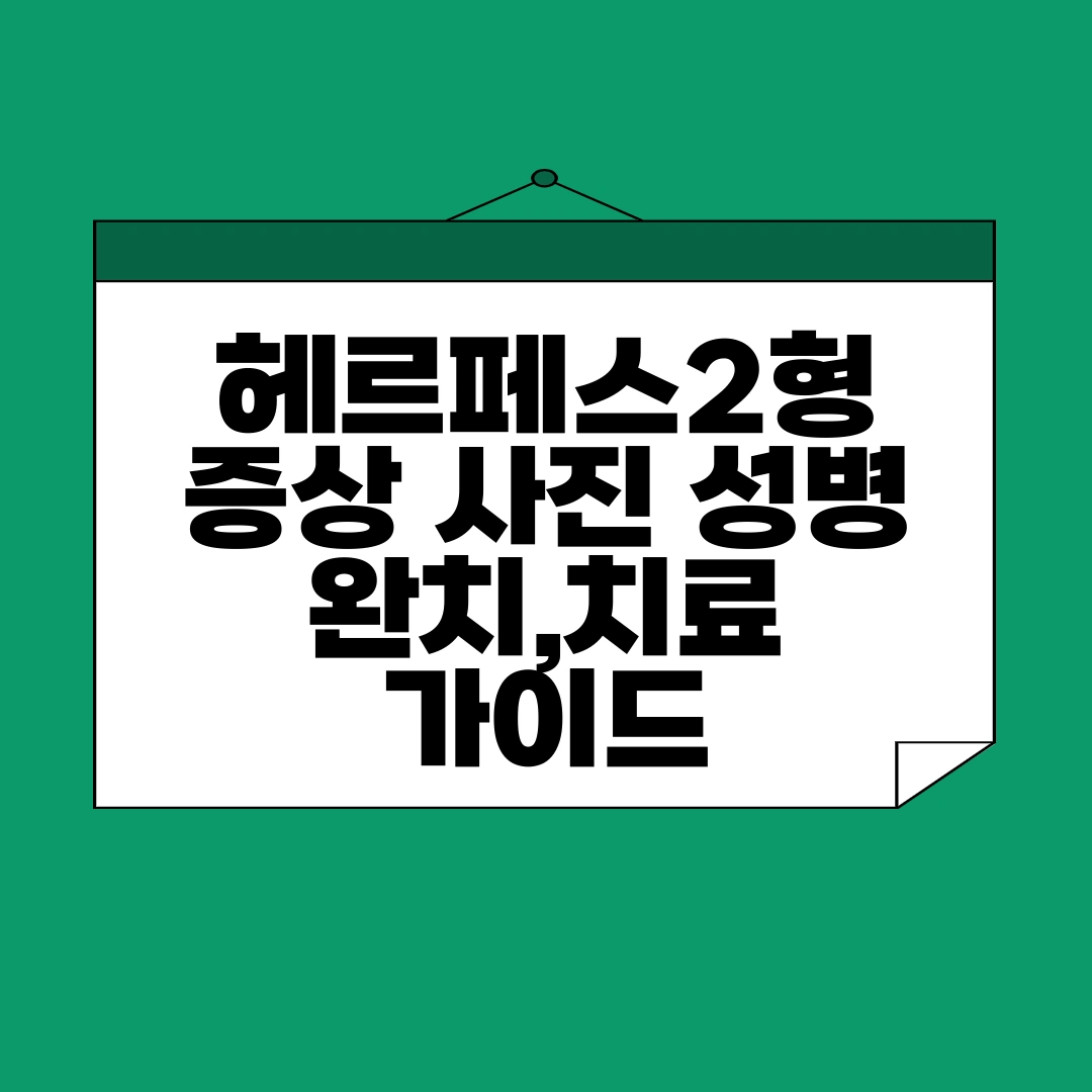헤르페스2형 증상 사진 성병