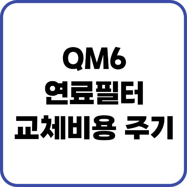 QM6 연료필터