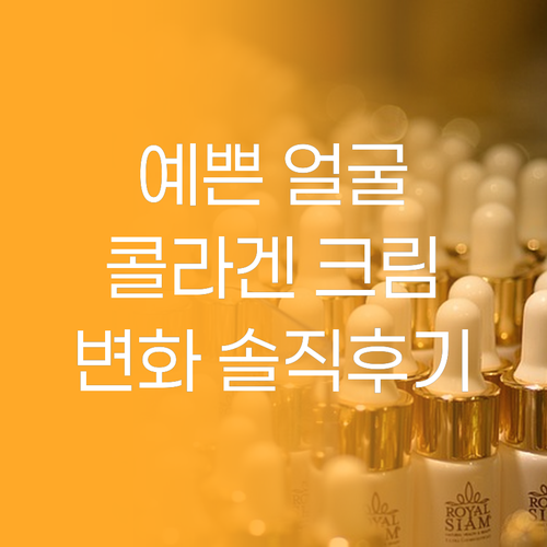 예쁜얼굴 콜라겐 크림 솔직 후기 내 