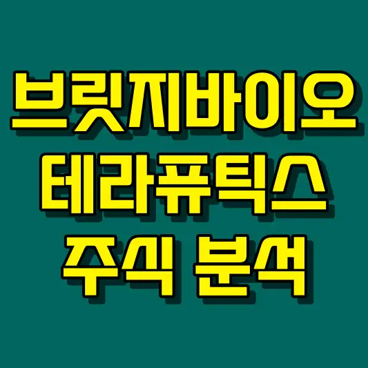 브릿지바이오테라퓨틱스 주식 분석