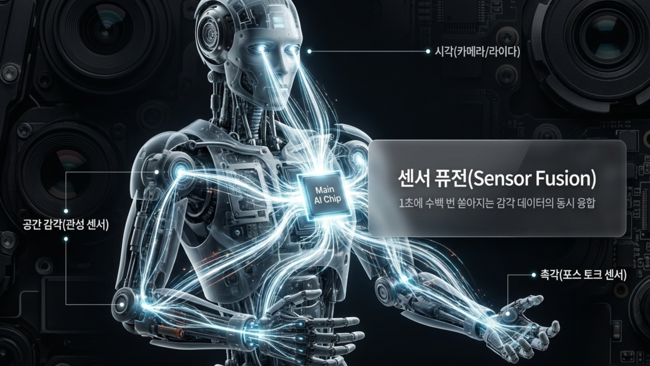 센서퓨전 설명 이미지(AI 활용 이미지 생성)