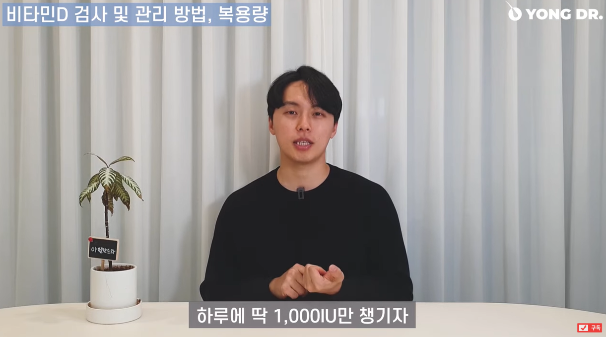 하루 권장 용량