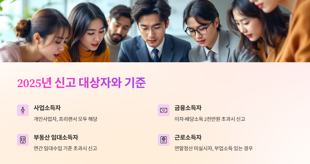 2025년 신고 대상자와 기준