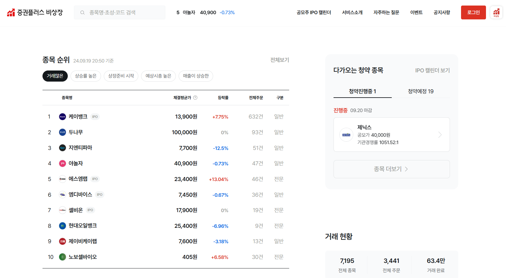 증권플러스 비상장 홈페이지 바로가기