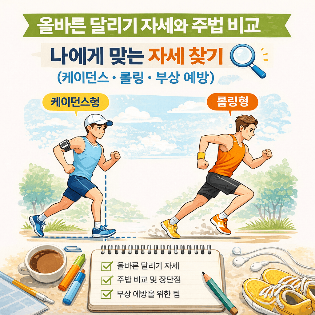 달리기 자세, 주법 비교