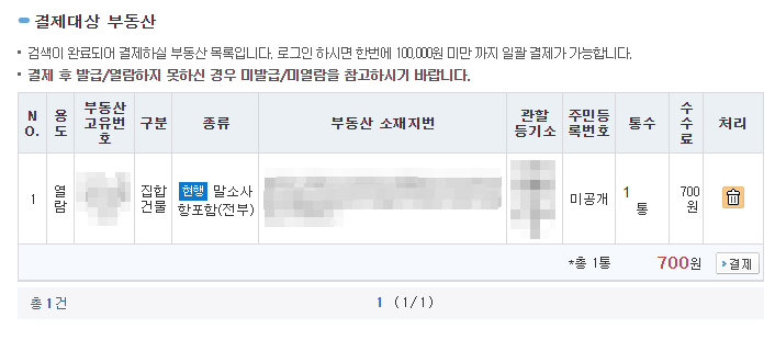 등기부등본 열람