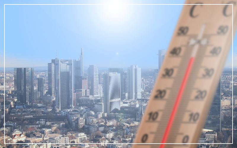 여름철 높은 온도계