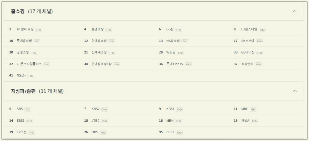 LG유플러스 TV요금제와 채널번호