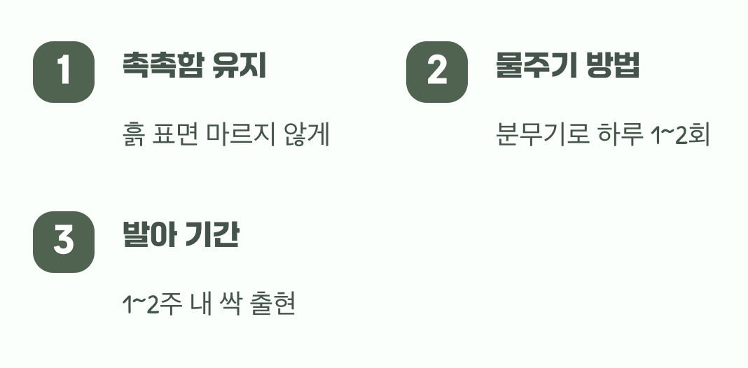 촉촉함 유지, 마르면 끝이에요