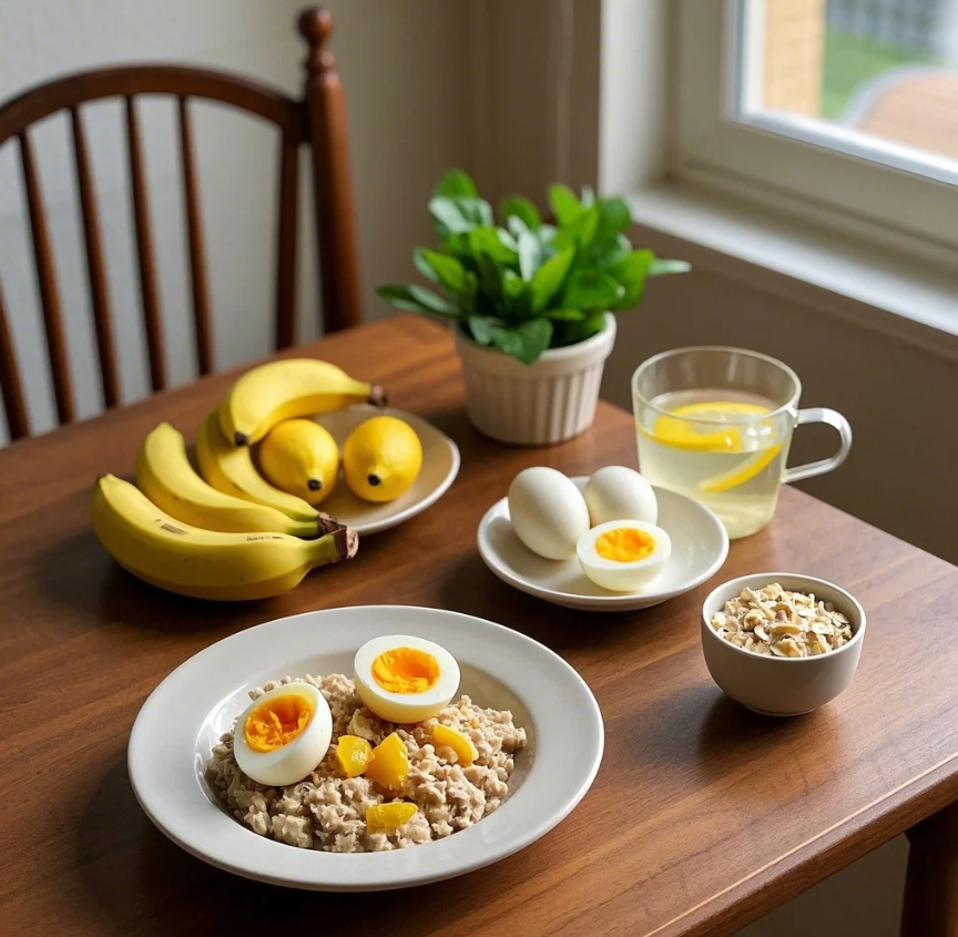 건강한 아침식사를 위한 식탁