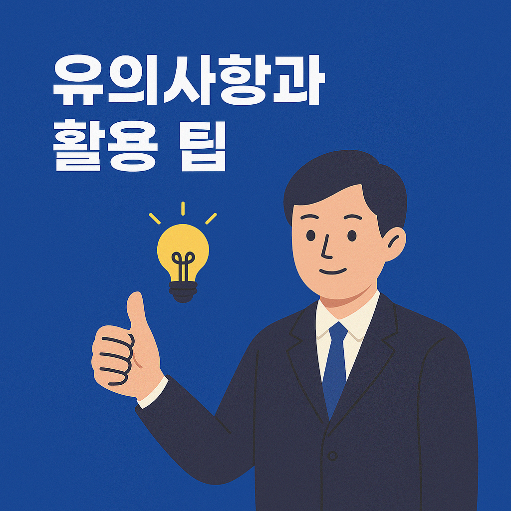 유의사항과 활용 팁