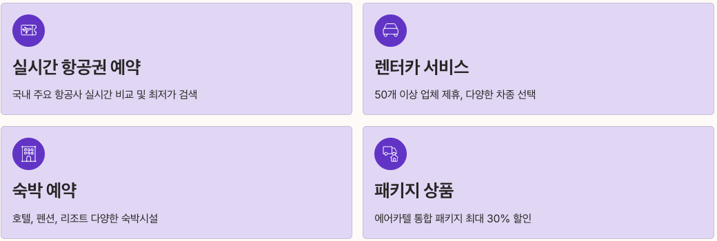 가자제주닷컴 핵심 서비스 정리