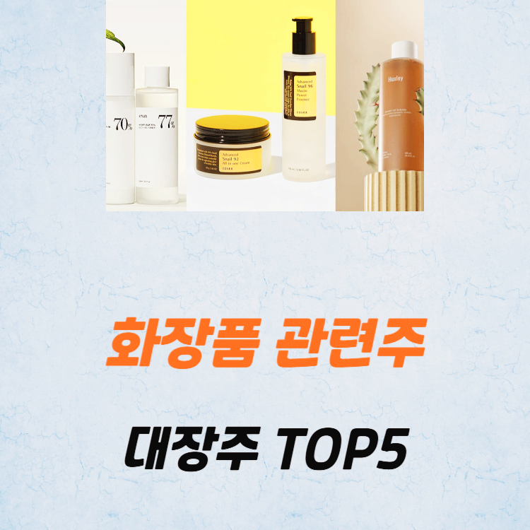 K뷰티 화장품 관련주 대장주 주식 TOP5