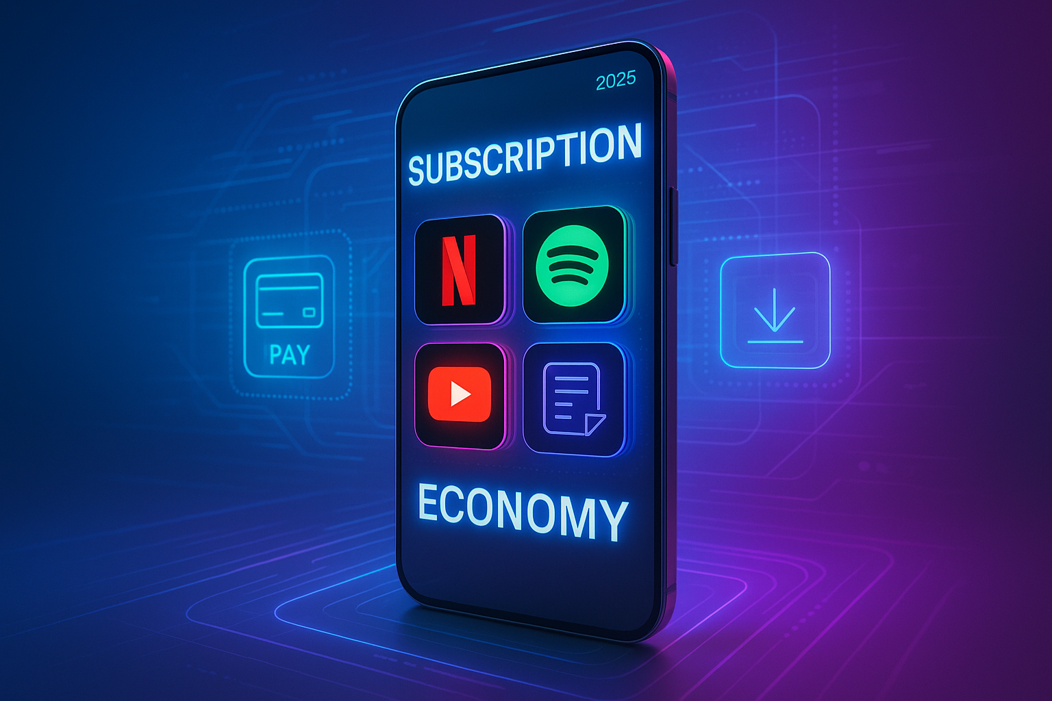 디지털 구독 경제를 상징하는 이미지