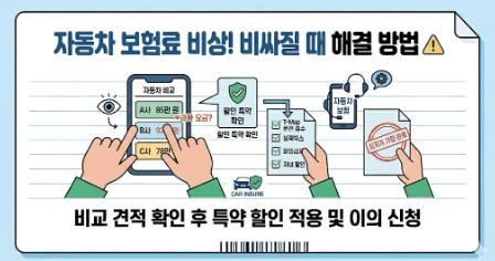 자동차 보험료 인상 시 해결 방법 인포그래픽
