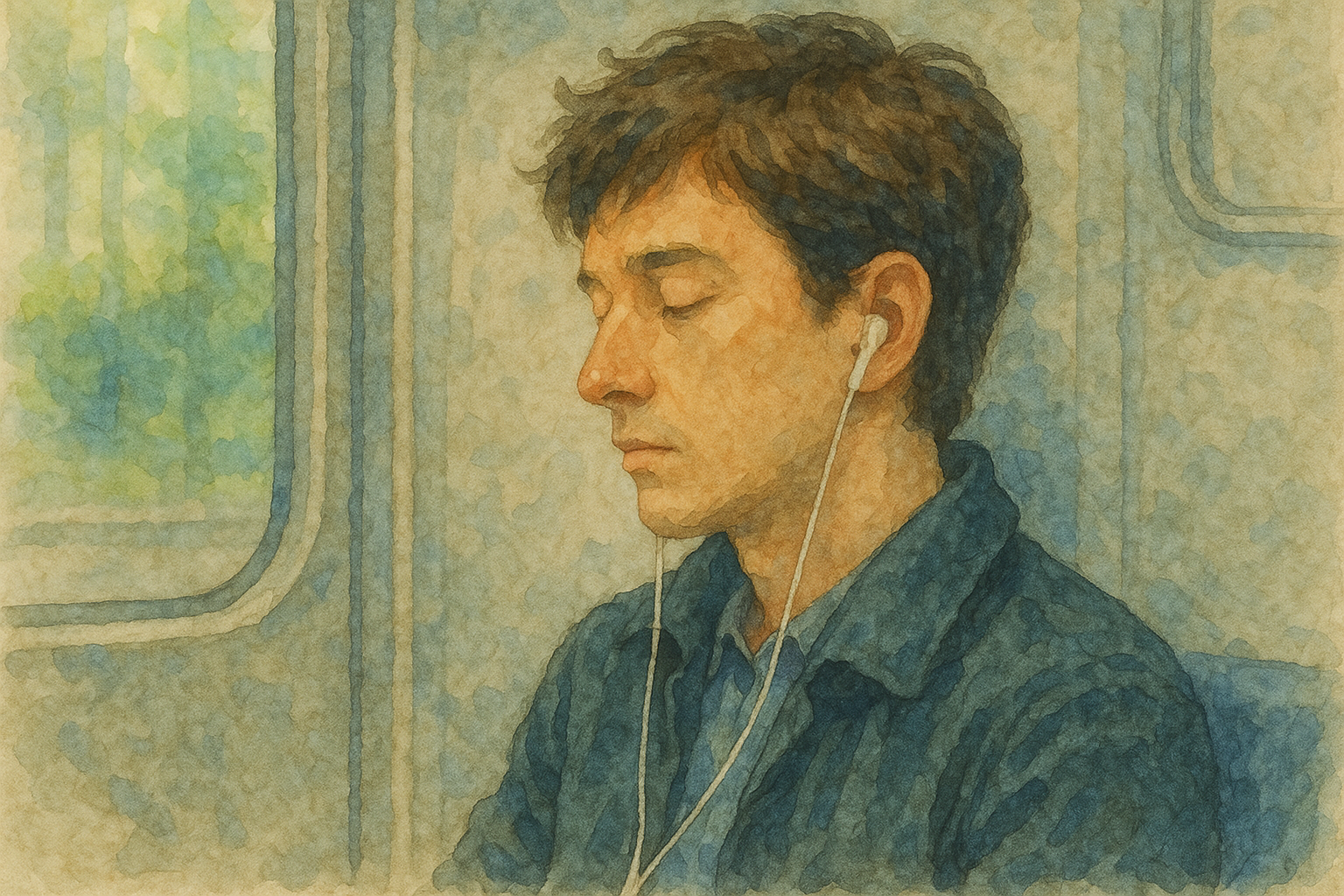 지하철에서의 고요한 순간