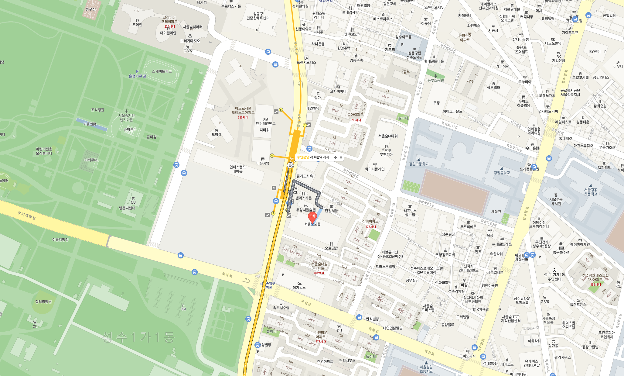 서울숲 지식산업센터 가는길