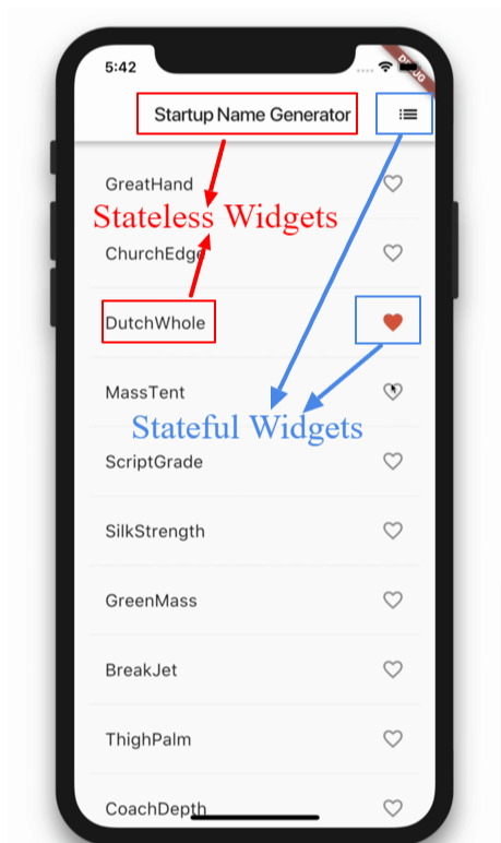Statefull stateless widgets