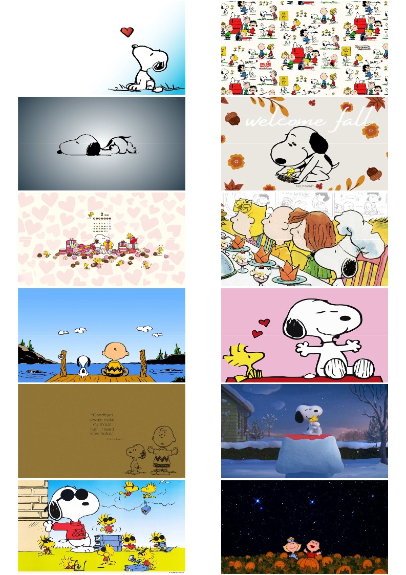 스누피 배경화면 컴퓨터 아이패드 핸드폰 아이폰