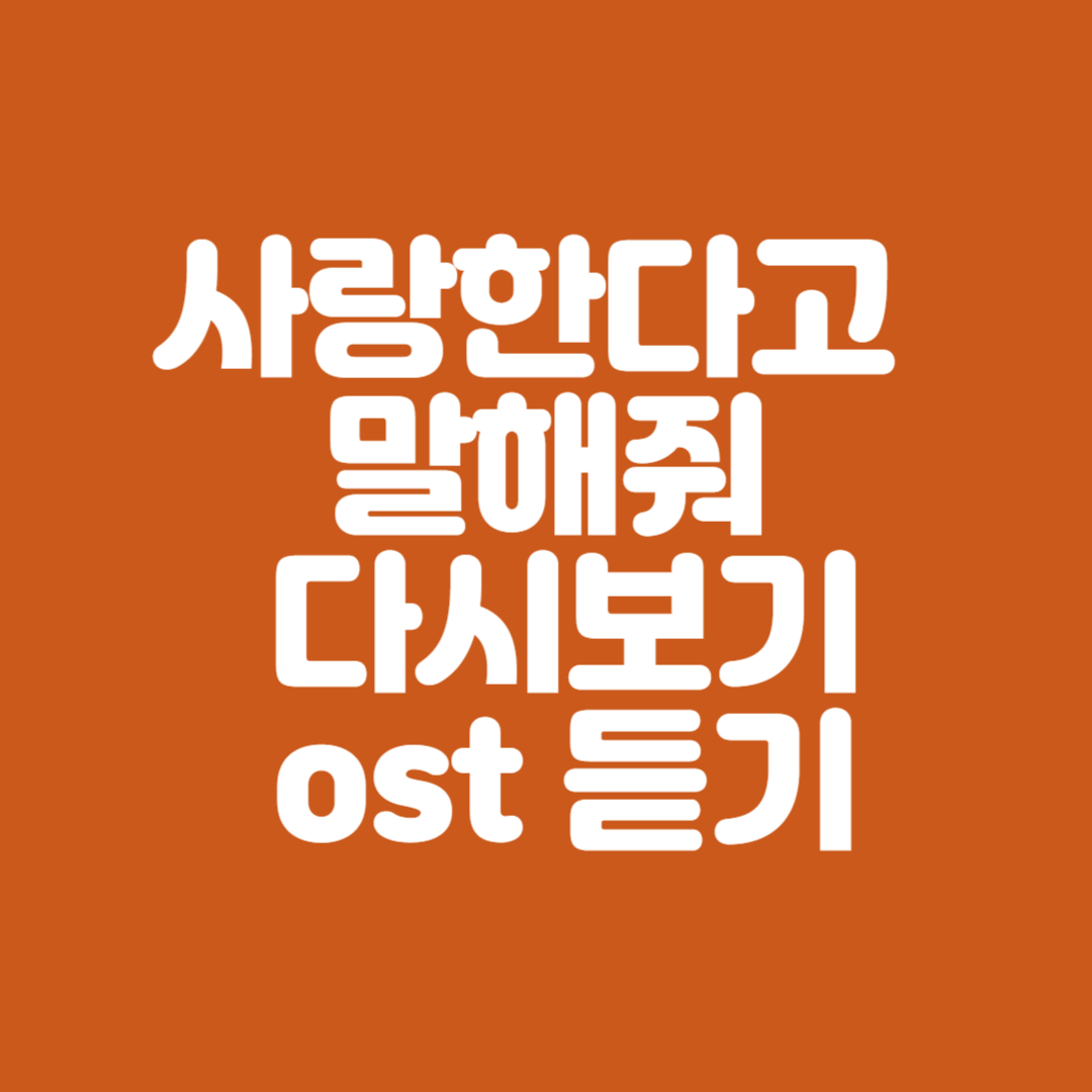 사랑한다고말해줘다시보기