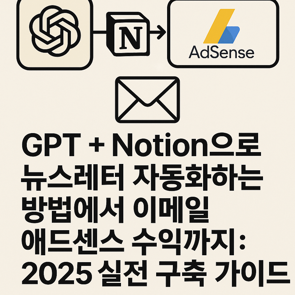 GPT + Notion으로 뉴스레터 자동화하는 방법에서 이메일 애드센스 수익까지: 2025 실전 구축 가이드