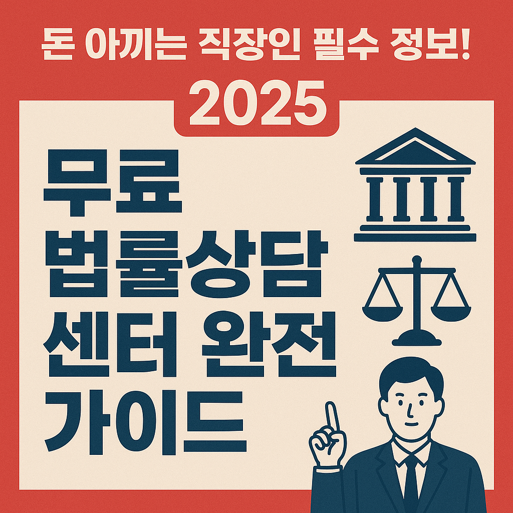 🏛️ 돈 아끼는 직장인 필수 정보! 2025 무료 법률상담 센터 완전 가이드