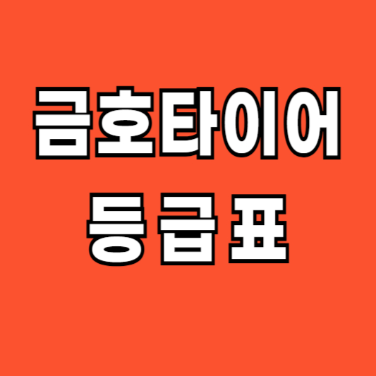 금호타이어-등급표-포지셔닝맵