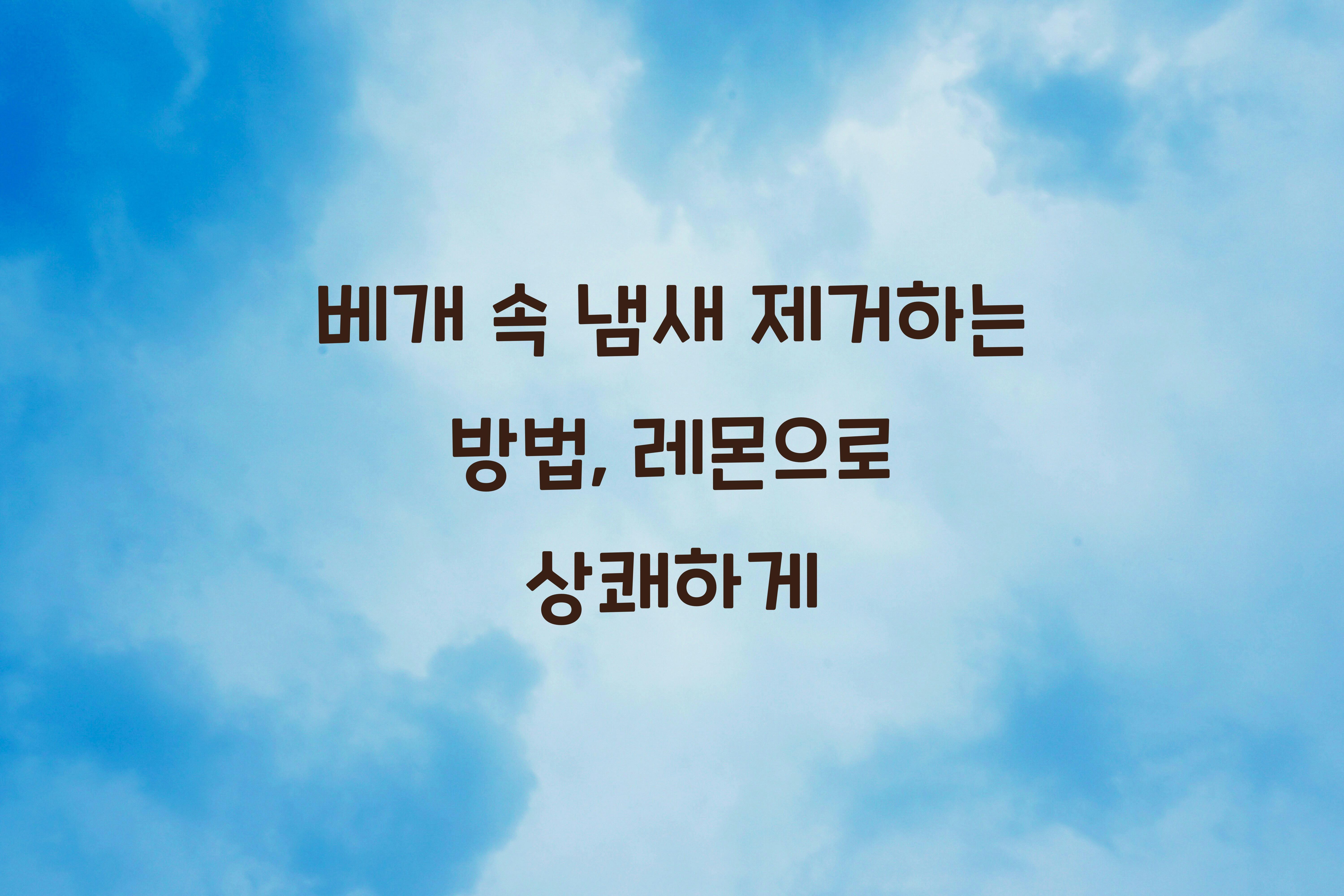 베개 속 냄새 제거하는 방법