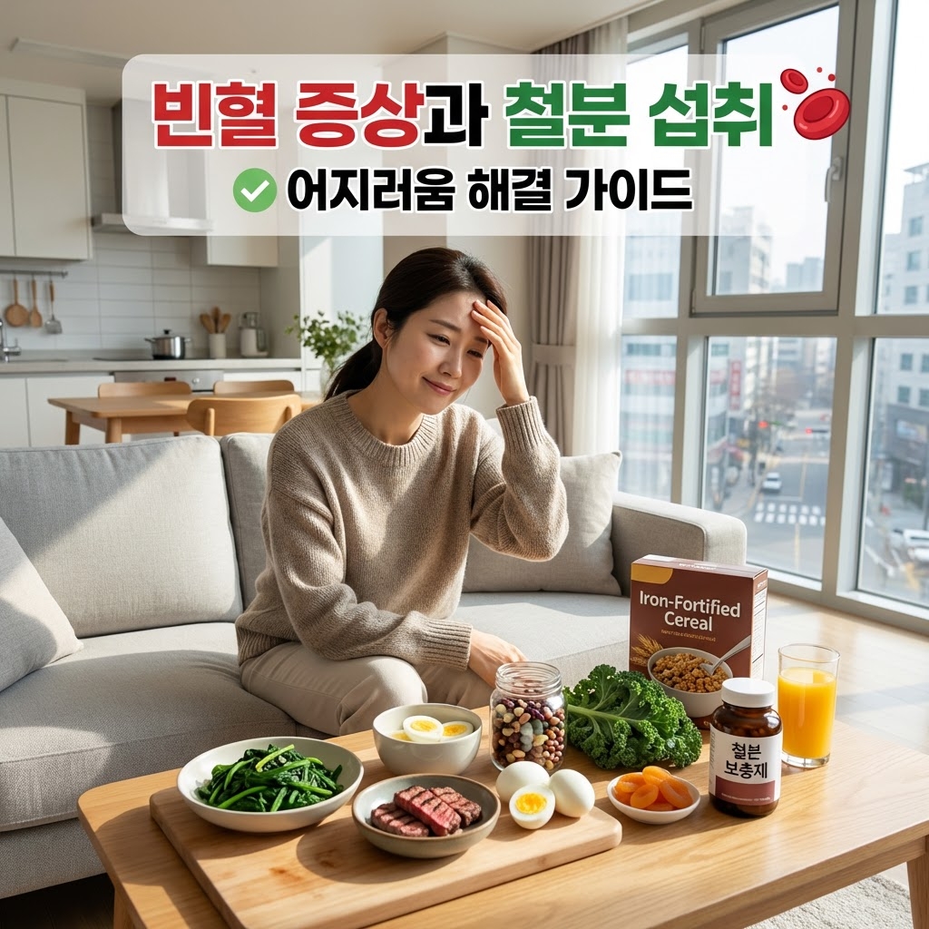 빈혈 증상과 철분 섭취 가이드: 어지러움이 계속된다면 꼭 확인하세요