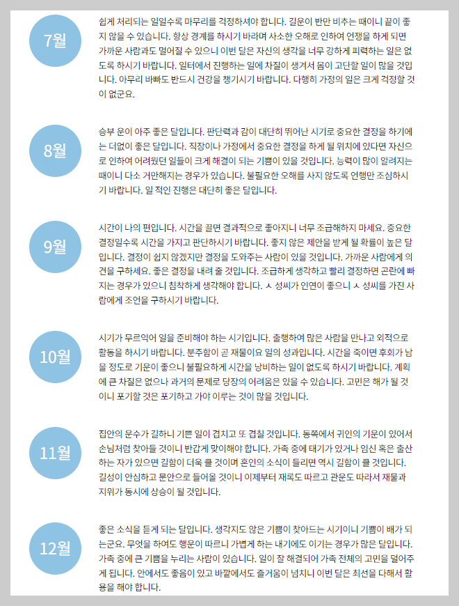 2024 농협 신년운세