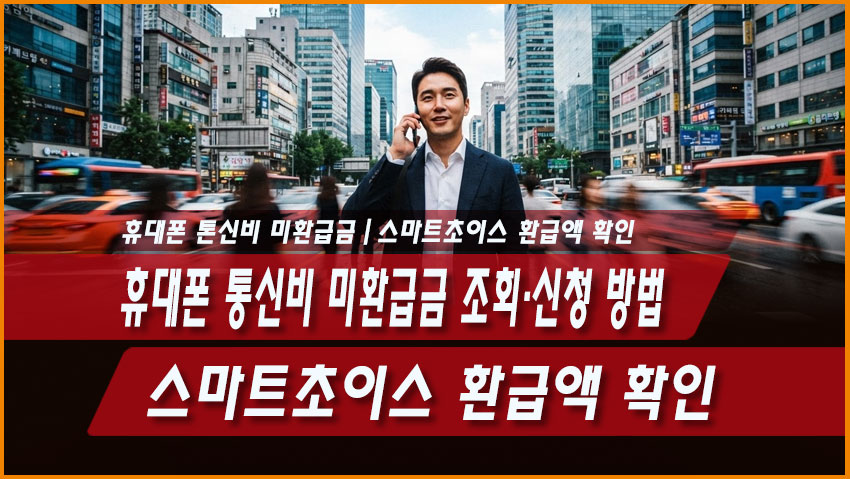 휴대폰 통신비 미환급금 조회&middot;신청 방법｜스마트초이스 환급액 확인