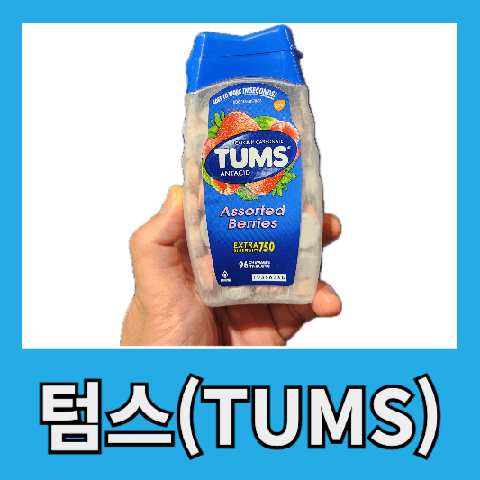 TUMS 텀스 천연소화제 제산제 섭취 대상 효능 부작용 가격 괌