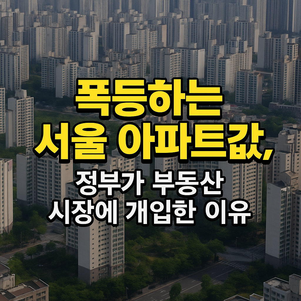 폭등하는 서울 아파트값, 정부가 부동산 시장에 개입한 이유