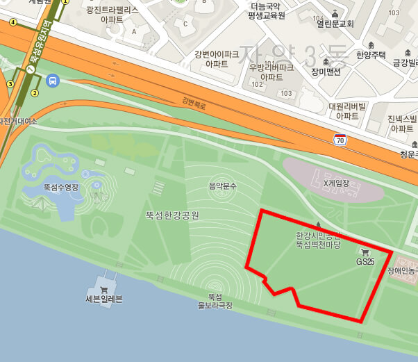 뚝섬한강공원-그늘막-설치허용구역